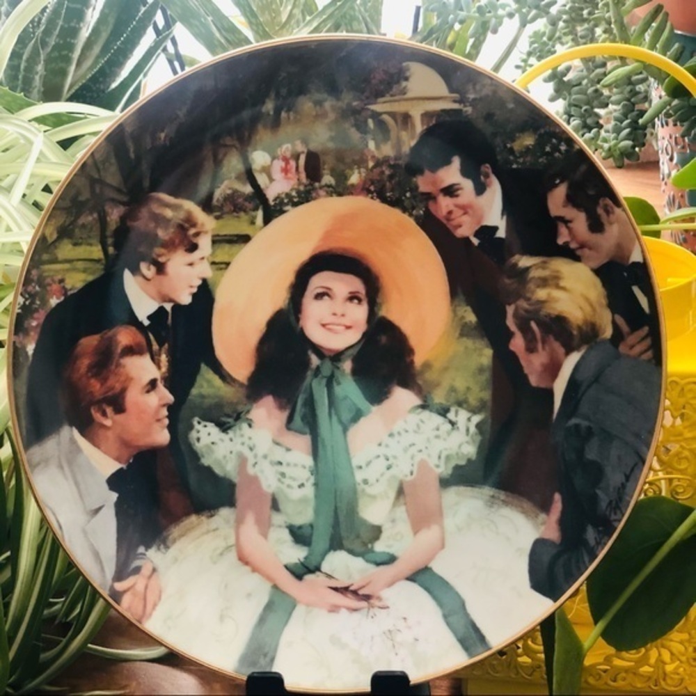 Gone With The Wind Scarlett & Her Suitors Collectors Plate by WS GEORGE 1988
